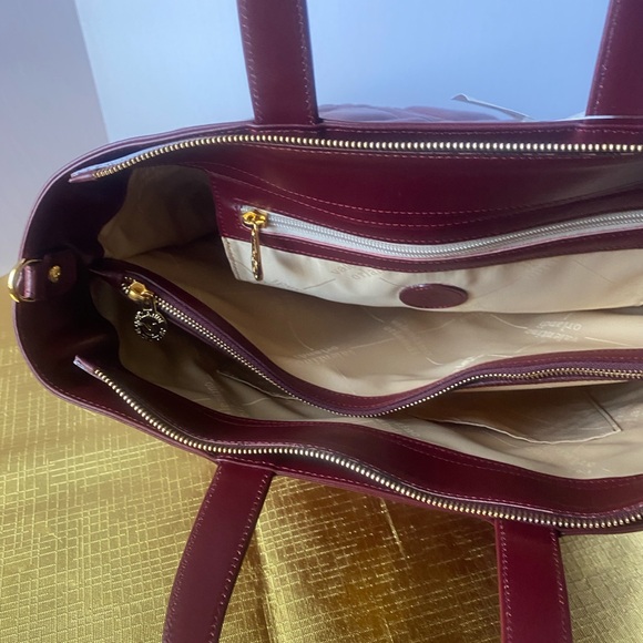 Valentino Orlandi Authentic Calf Leather Big Sized Bag (Burgundy) ( Brand New) - Picture 6 of 16